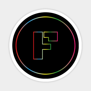 letter F colorful design Magnet